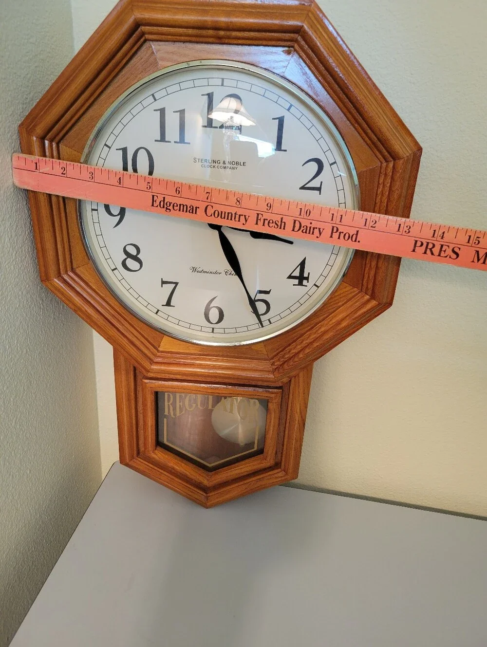 Vintage Sterling and Noble Westminster Chime Wall Clock